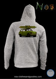 Fiat 126 green zip hooded sweatshirt