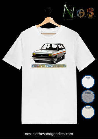 unisex t-shirt Ford fiesta white 1980