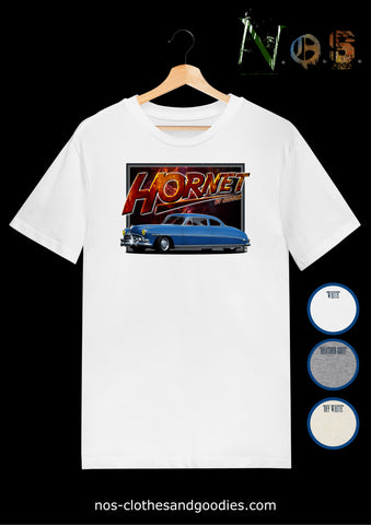 tee shirt unisex Hudson Hornet bleu 1952