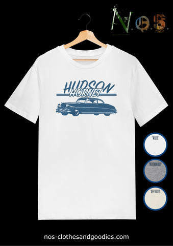 tee shirt unisex Hudson Hornet bleue "graphique"
