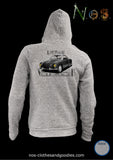 Karmann Ghia gray unisex hooded zip sweatshirt