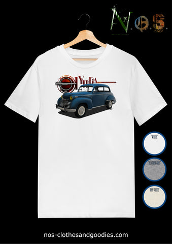 tee shirt unisex Opel Olympia bleue 1952