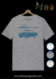 unisex t-shirt Opel Olympia Rekord P2 blue 1960-62 "graphic"