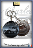 Badge/magnet/bottle opener key ring Citroën 2CV charleston gray 