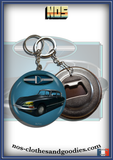 Badge/magnet/bottle opener key ring Citroën DS 21 Pallas 