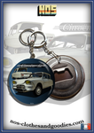 Badge/magnet/porte clé décapsuleur Citroën Ami 6 blanche av/ar