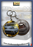 Badge / magnet / bottle opener key ring Audi 60 L blue gray