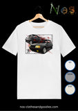 unisex t-shirt Peugeot 205 GTI black front/rear