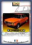 Plaque métal décorative BMW 1602 orange