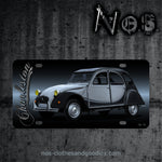 US Citroën 2cv charleston gray registration plate