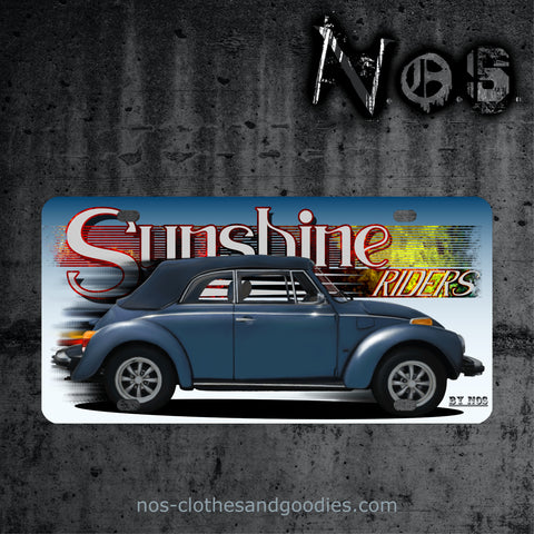 aluminum plate US registration VW beetle cab 1600 sunhine