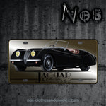 plaque alu immatriculation us Jaguar XK120 roadster noir 1951