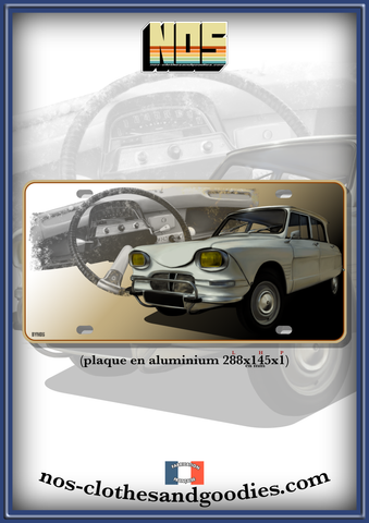 Citroën Ami 6 dashboard license plate