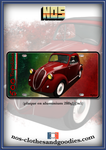 US license plate Fiat topolino 500A red