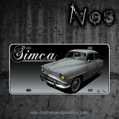 aluminum plate US registration simca rounded elysee gray 1959