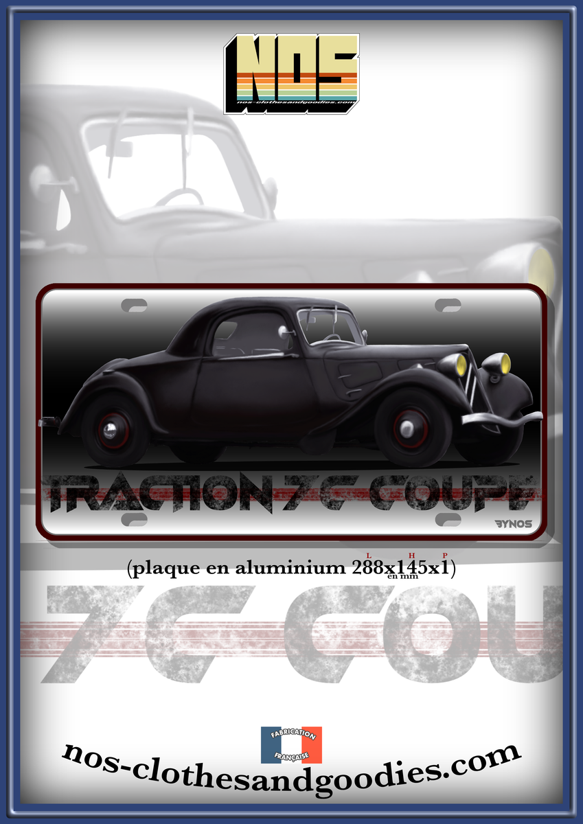 Ancienne Plaque D'Immatriculation - Citroën Traction, Renault 4CV, Ford - Occasion