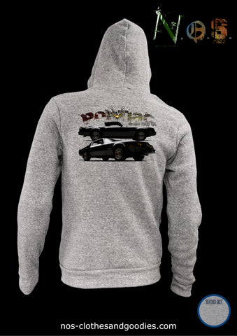 unisex hooded zip sweatshirt Pontiac Firebird Trans Am black