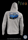 unisex hooded zip sweatshirt Renault R8 gordini