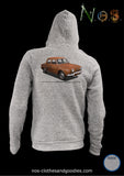 Unisex hooded zip sweatshirt Renault Dauphine ondine
