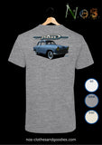 unisex t-shirt Simca rounded P60 blue 1960