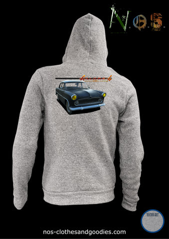 Unisex hooded zip sweatshirt Simca ariane 4 gray