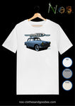 unisex t-shirt Simca rounded P60 blue 1960