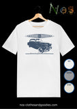 tee shirt unisex Simca aronde grand large bleu graphique