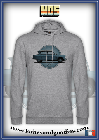 sweat capuche unisex Citroën Ami 6 bleu profil