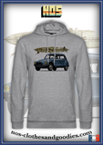 sweat capuche unisex Citroën Dyane bleue 1981