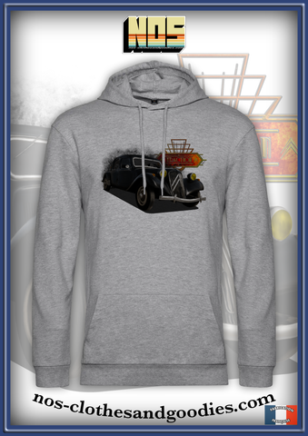 sweat capuche unisex Citroën traction 11B 1951 noire