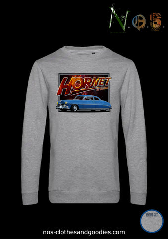 classic blue Hudson Hornet sweatshirt 1952