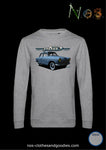 classic unisex sweatshirt Simca rounded P60 blue 1960