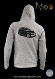 unisex hooded zip sweatshirt Chevrolet Fleetline 1948 black