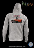 Sweat shirt zip capuche unisex Honda civic MK1 rouge RS