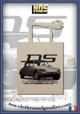 Tote bag Citroën DS 21 Pallas grise solo