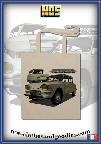 tote bag Citroën Ami 6 blanche av/ar