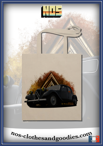 Tote bag Citroën Traction noire chevron