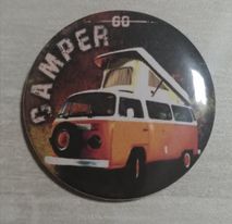 Badge/magnet/porte clé décapsuleur Go Camper T2B