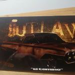 us chevrolet el camino outlaw license plate