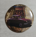 Badge/magnet/bottle opener key ring Renault Dauphine 1960