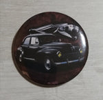 Badge/magnet/bottle opener key ring Peugeot 203 black