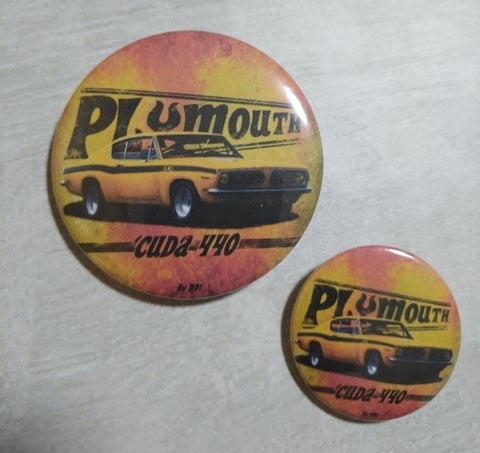 Badge / magnet / bottle opener key ring Plymouth barracuda 440