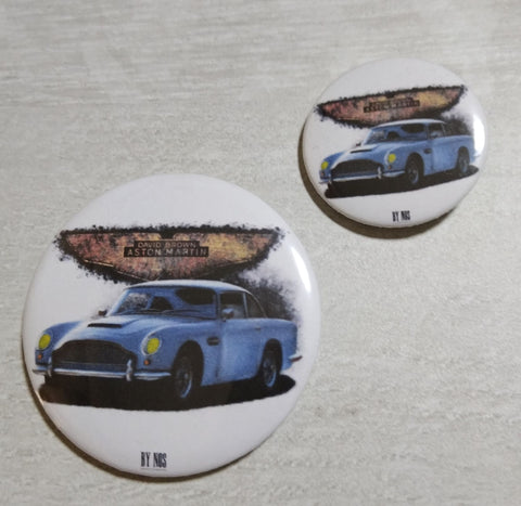 Badge /magnet /porte cle decapsuleur Aston Martin DB5 1964