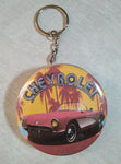 Badge / magnet / bottle opener key ring Chevrolet corvette C1 red