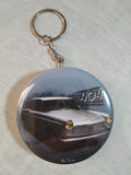 Badge/magnet/ porte clé décapsuleur Peugeot 404 coupé injection 1964
