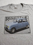 tee shirt unisex Renault 4L bleue claire 1964