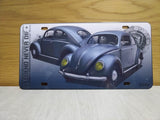 aluminum plate us registration VW beetle oval gray 1955 front/rear