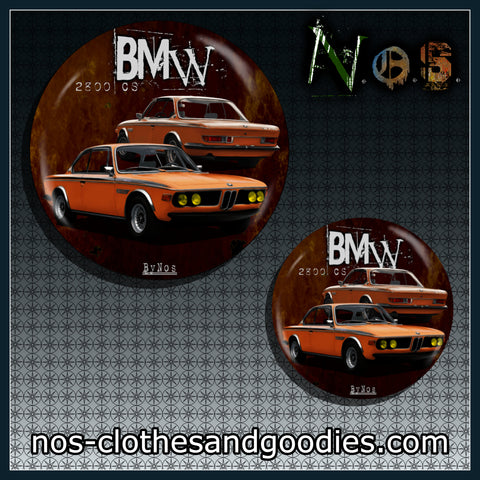 Badge / magnet / bottle opener key ring BMW E9 3.00 CSL 2800 orange