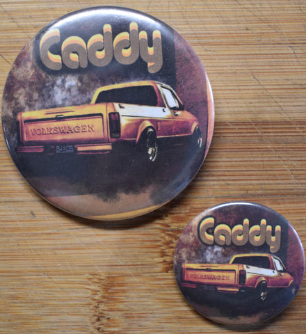 Badge/magnet/porte clé decapsuleur  Caddy Orange '80