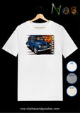 tee shirt unisex Renault 4cv bleu royal 1954